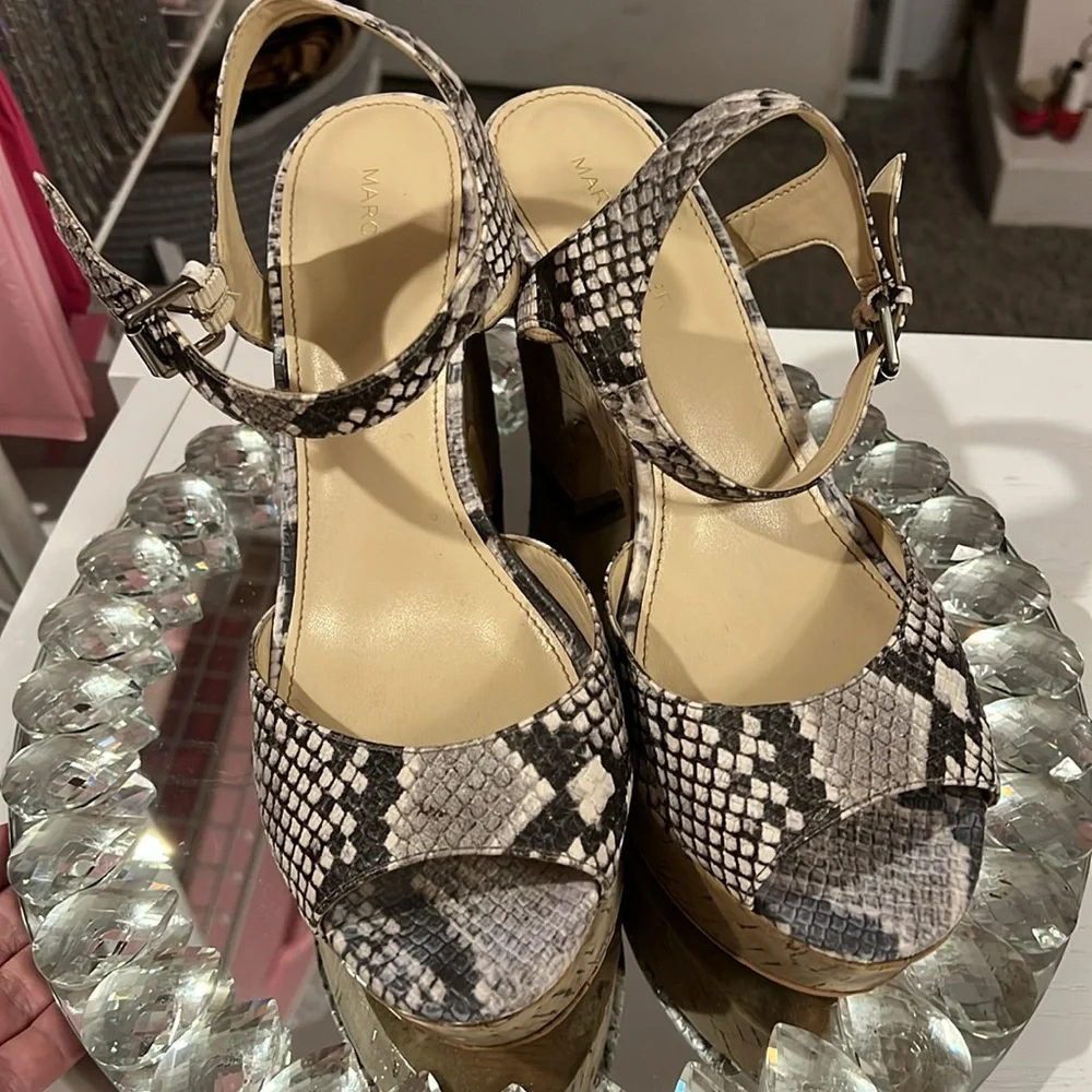 Marc Fisher Snakeskin Patterned Women's Sandals 8.5 - Picture 7 of 10